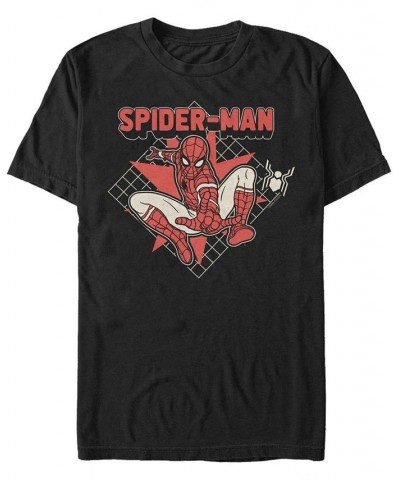 Marvel Men's Spider-Man Far From Home Vintage Pop Art Short Sleeve T-Shirt Black $16.10 T-Shirts