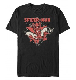 Marvel Men's Spider-Man Far From Home Vintage Pop Art Short Sleeve T-Shirt Black $16.10 T-Shirts