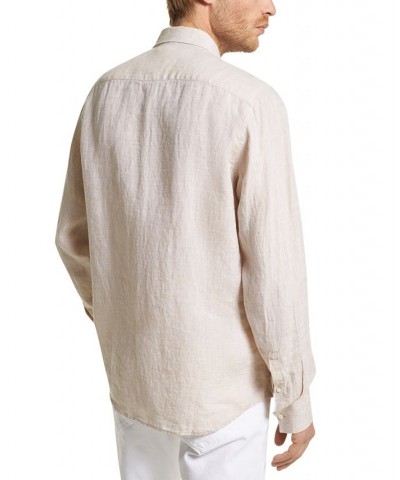 Men's Long Sleeve Linen Shirt PD02 $32.40 Shirts