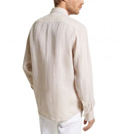 Men's Long Sleeve Linen Shirt PD02 $32.40 Shirts