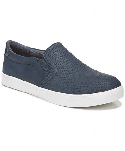 Women's Madison Slip on Sneakers Navy Faux Leather $27.60 Shoes