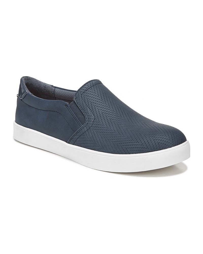 Women's Madison Slip on Sneakers Navy Faux Leather $27.60 Shoes