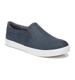 Women's Madison Slip on Sneakers Navy Faux Leather $27.60 Shoes