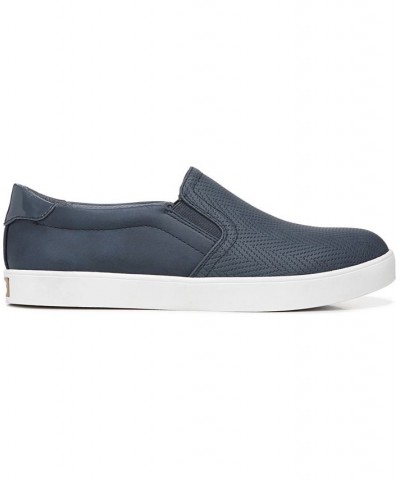 Women's Madison Slip on Sneakers Navy Faux Leather $27.60 Shoes