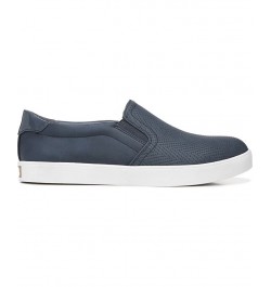 Women's Madison Slip on Sneakers Navy Faux Leather $27.60 Shoes