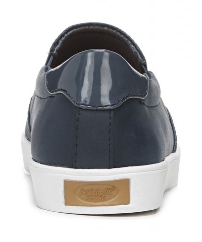 Women's Madison Slip on Sneakers Navy Faux Leather $27.60 Shoes