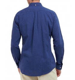 Men's Nelson Tailored-Fit Solid Long-Sleeve Shirt Blue $50.60 Shirts