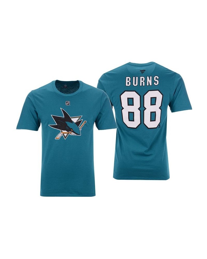 Men's Brent Burns San Jose Sharks Authentic Stack Name & Number T-Shirt $21.50 T-Shirts