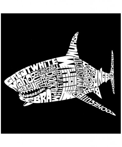 Mens Word Art T-Shirt - Shark Species Gray $23.39 T-Shirts