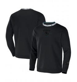 Men's NFL X Staple Black Philadelphia Eagles Embroidered Fundementals Globe Pullover Crew Sweatshirt $34.09 Sweatshirt