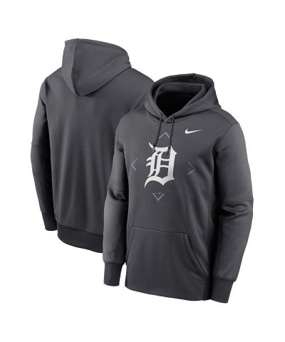 Men's Anthracite Detroit Tigers Bracket Icon Performance Pullover Hoodie $36.00 Sweatshirt