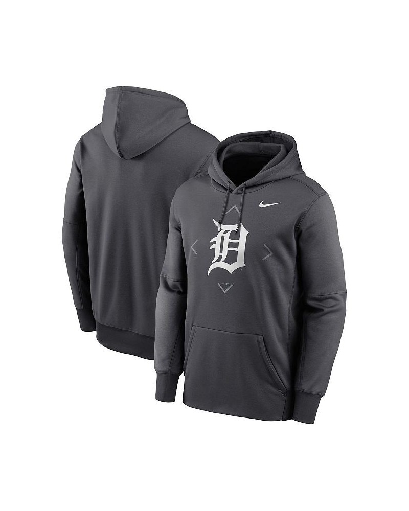 Men's Anthracite Detroit Tigers Bracket Icon Performance Pullover Hoodie $36.00 Sweatshirt