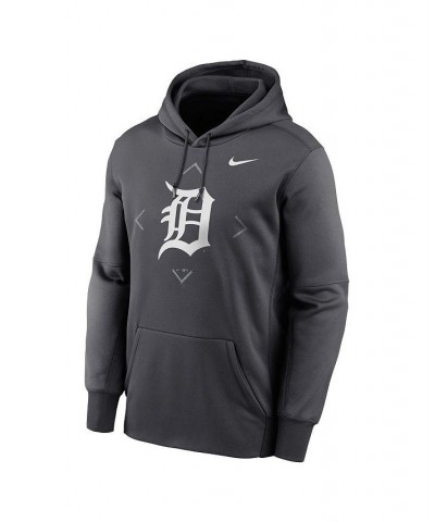 Men's Anthracite Detroit Tigers Bracket Icon Performance Pullover Hoodie $36.00 Sweatshirt