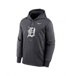 Men's Anthracite Detroit Tigers Bracket Icon Performance Pullover Hoodie $36.00 Sweatshirt