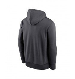 Men's Anthracite Detroit Tigers Bracket Icon Performance Pullover Hoodie $36.00 Sweatshirt