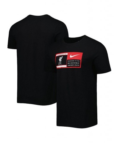 Men's Black Liverpool Jock Tag Performance T-shirt $20.79 T-Shirts