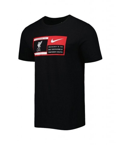 Men's Black Liverpool Jock Tag Performance T-shirt $20.79 T-Shirts