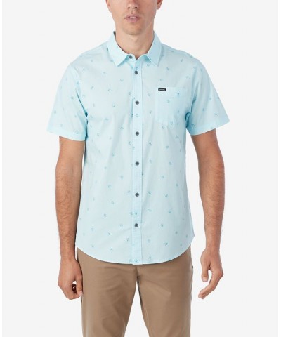 Men's Quiver Stretch Short Sleeve Modern Woven Shirt Blue $31.20 Shirts