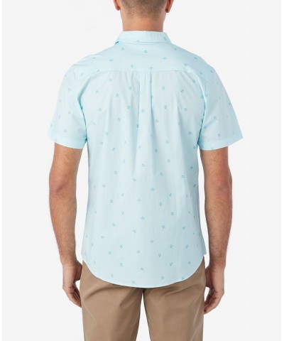 Men's Quiver Stretch Short Sleeve Modern Woven Shirt Blue $31.20 Shirts