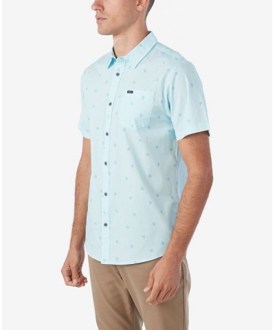 Men's Quiver Stretch Short Sleeve Modern Woven Shirt Blue $31.20 Shirts