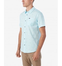 Men's Quiver Stretch Short Sleeve Modern Woven Shirt Blue $31.20 Shirts