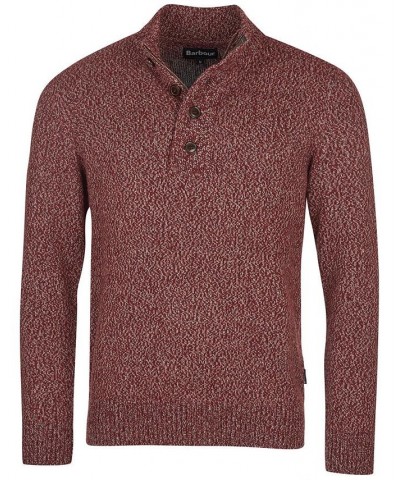 Men's Sid Regular-Fit Marled Half-Zip Sweater Red $49.45 Sweaters