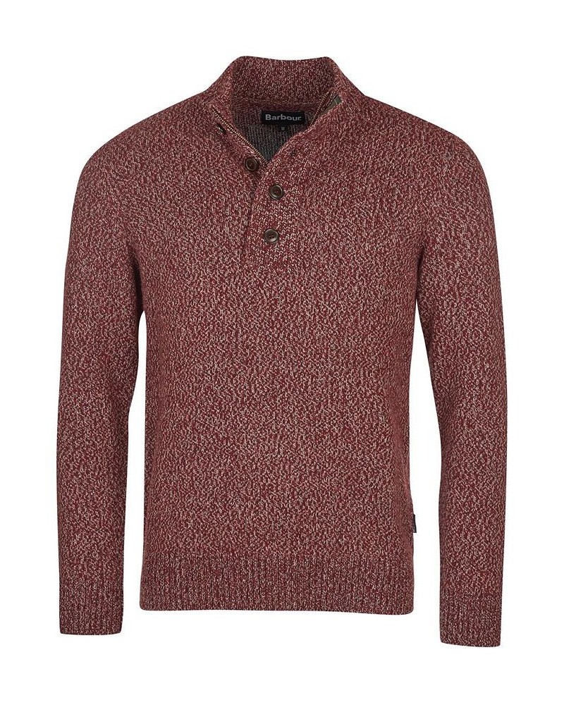 Men's Sid Regular-Fit Marled Half-Zip Sweater Red $49.45 Sweaters