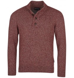 Men's Sid Regular-Fit Marled Half-Zip Sweater Red $49.45 Sweaters