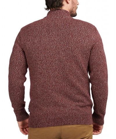 Men's Sid Regular-Fit Marled Half-Zip Sweater Red $49.45 Sweaters