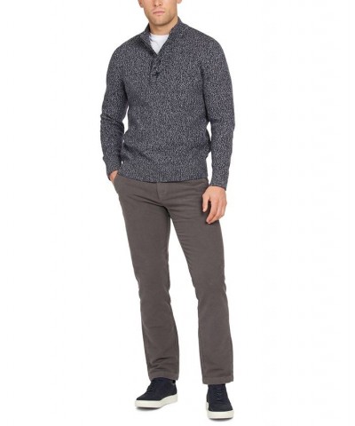 Men's Sid Regular-Fit Marled Half-Zip Sweater Red $49.45 Sweaters