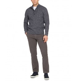 Men's Sid Regular-Fit Marled Half-Zip Sweater Red $49.45 Sweaters