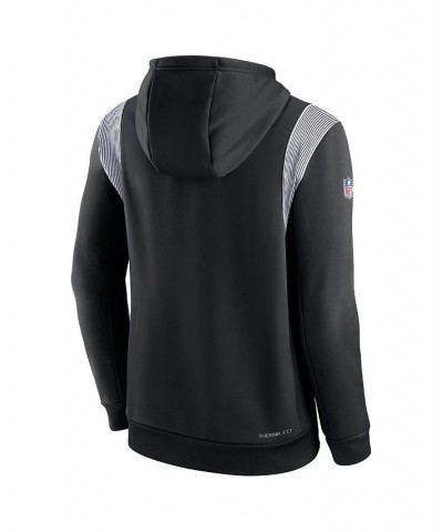 Men's Black Baltimore Ravens Sideline Athletic Stack Performance Pullover Hoodie $45.60 Sweatshirt