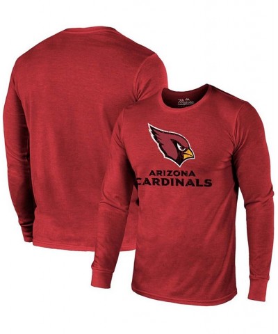 Arizona Cardinals Lockup Tri-Blend Long Sleeve T-shirt - Cardinal $25.80 T-Shirts