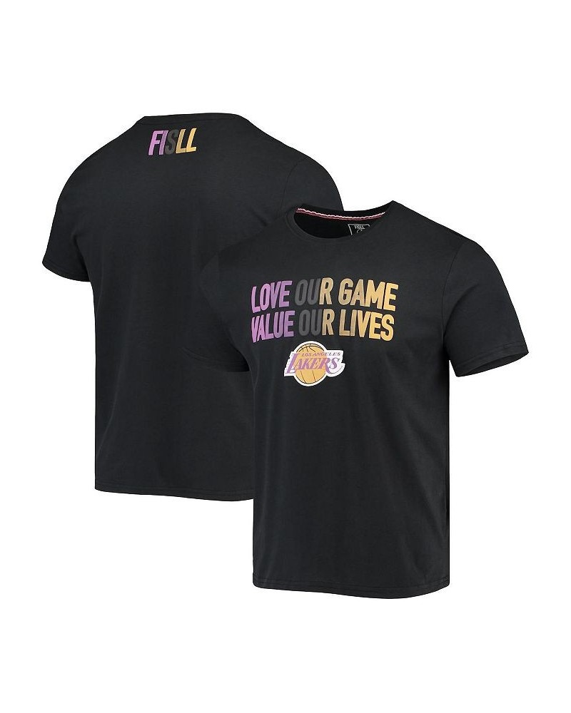 Men's Black Los Angeles Lakers Social Justice Team T-shirt $16.92 T-Shirts