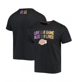 Men's Black Los Angeles Lakers Social Justice Team T-shirt $16.92 T-Shirts