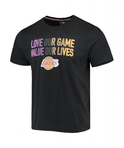 Men's Black Los Angeles Lakers Social Justice Team T-shirt $16.92 T-Shirts