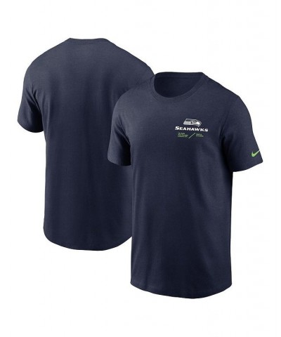 Men's College Navy Seattle Seahawks Infograph Lockup Performance T-shirt $23.59 T-Shirts