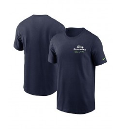 Men's College Navy Seattle Seahawks Infograph Lockup Performance T-shirt $23.59 T-Shirts