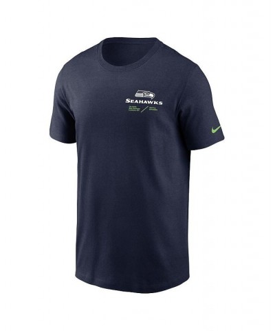 Men's College Navy Seattle Seahawks Infograph Lockup Performance T-shirt $23.59 T-Shirts