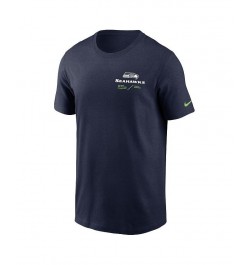 Men's College Navy Seattle Seahawks Infograph Lockup Performance T-shirt $23.59 T-Shirts