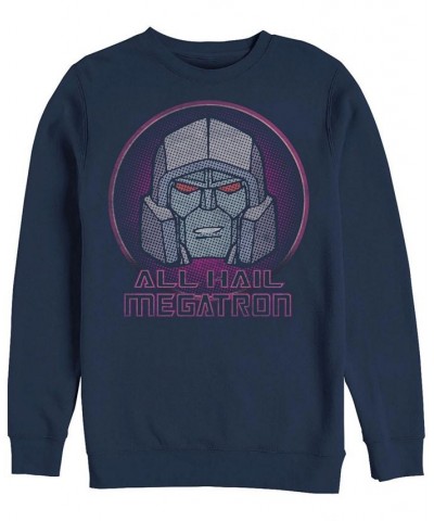 Men's Transformers Generations All Hail Megatron Fleece Sweatshirt Blue $26.38 Sweatshirt