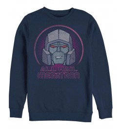 Men's Transformers Generations All Hail Megatron Fleece Sweatshirt Blue $26.38 Sweatshirt