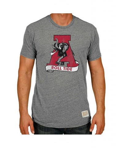 Men's Gray Alabama Crimson Tide Big and Tall Tri-Blend T-shirt $21.50 T-Shirts