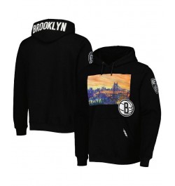 Men's Black Brooklyn Nets City Scape Pullover Hoodie $51.70 Sweatshirt