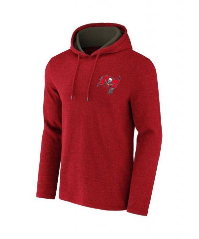 Men's Nfl X Darius Rucker Collection By Heathered Red Tampa Bay Buccaneers Waffle Knit Pullover Hoodie $34.09 Sweatshirt