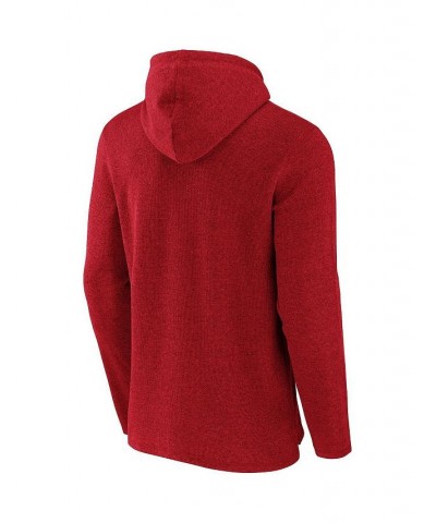 Men's Nfl X Darius Rucker Collection By Heathered Red Tampa Bay Buccaneers Waffle Knit Pullover Hoodie $34.09 Sweatshirt