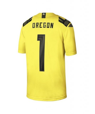 Men's 1 Yellow Oregon Ducks Alternate Game Jersey $55.20 Jersey