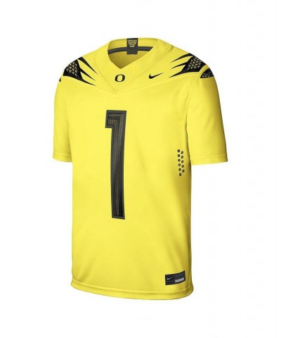 Men's 1 Yellow Oregon Ducks Alternate Game Jersey $55.20 Jersey