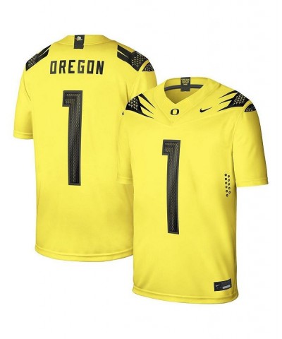 Men's 1 Yellow Oregon Ducks Alternate Game Jersey $55.20 Jersey