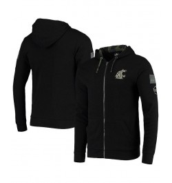 Men's Black Washington State Cougars OHT Military-Inspired Appreciation Waffle Full-Zip Hoodie $27.50 Sweatshirt